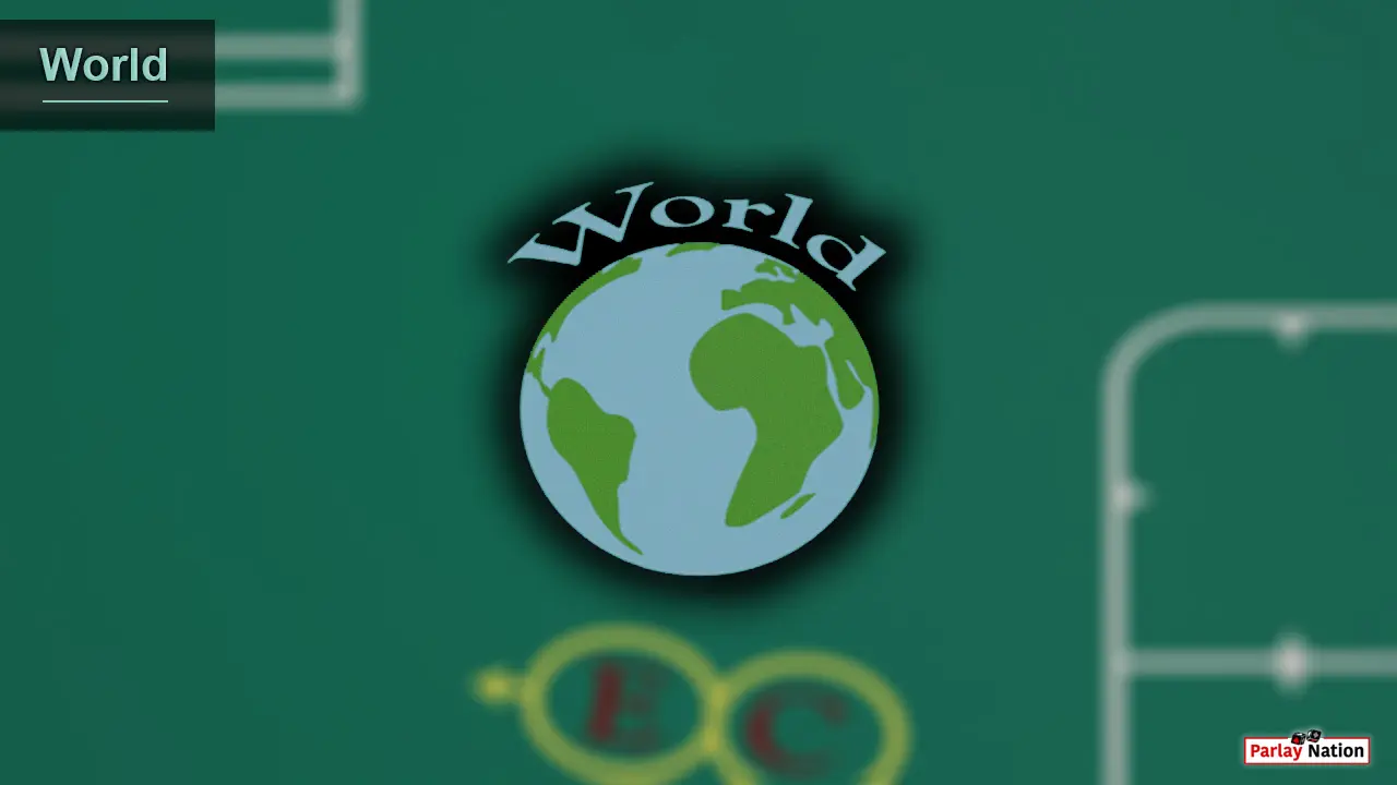 Up close overhead view of the world on the craps layout.